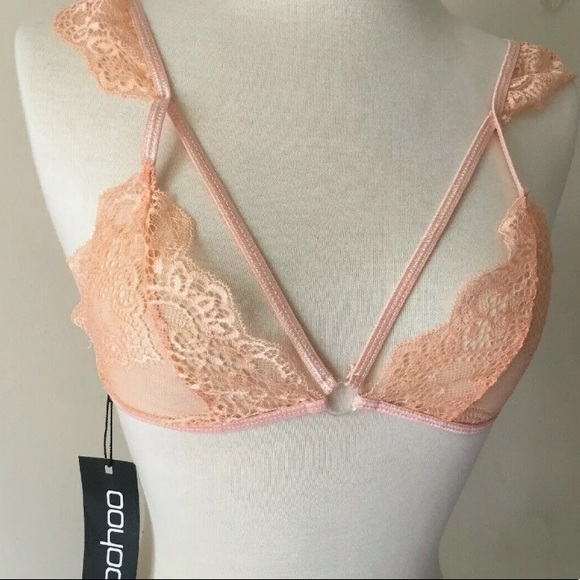 Boohoo Other - BOOHOO peach bralette small